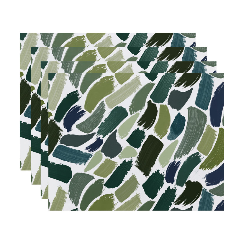 Ensemble de napperons 4 pièces Jhayden, Vert