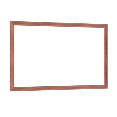 60"X40" Oversized Modern Rectangle Bathroom Mirror With Walnut Frame Decorative Large Wall Mirrors