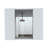 Medicine Cabinet Hops, Double Door, Mirror, One External Shelf, White Finish-42210963