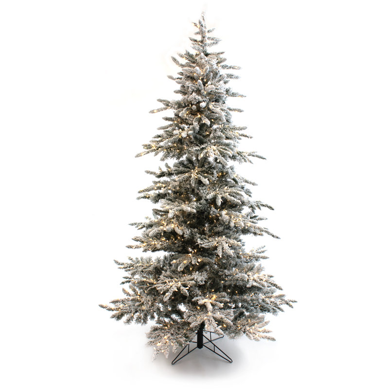 Arbre de noël artificiel pin vert mince pré-éclairé avec lumières multicolores, 6,5 pi