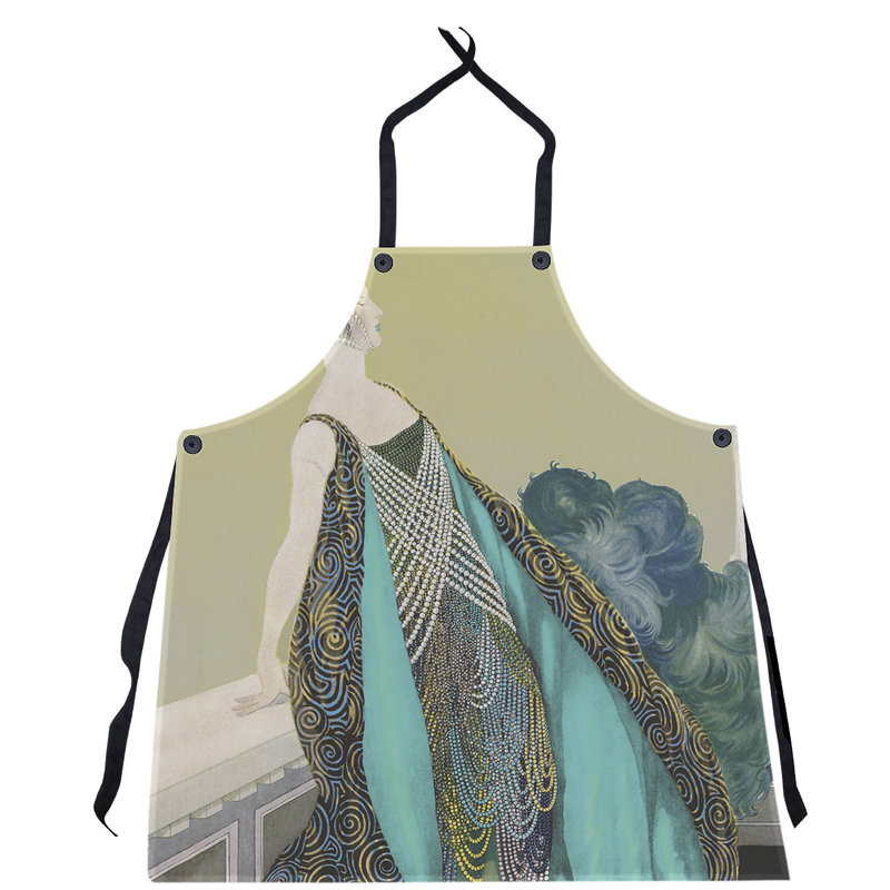 Bib Apron, Yellow/Teal