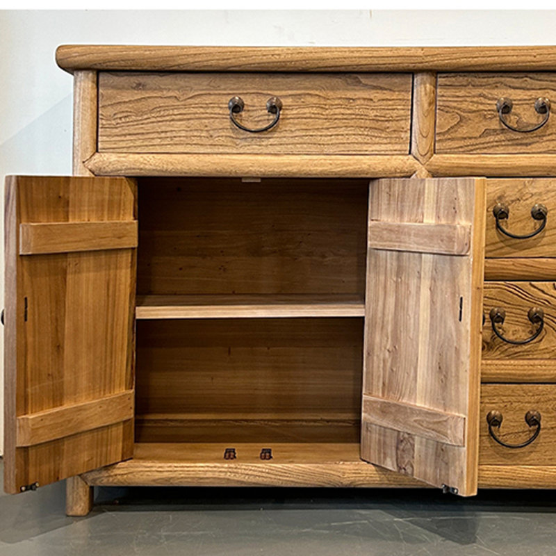Armoire console en bois d'orme massif