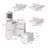 3 Drawers Flip Top Makeup Vanity Table With Storage Stool
