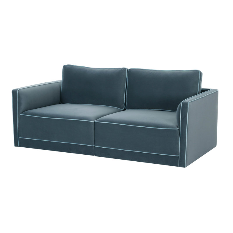 Clairah Misty Blue Modular Loveseat, Bleu