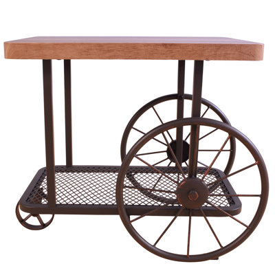 Charming Antique Grey End Table With Versatile Shelf For All Spaces