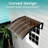 Costway 40'' W x 11'' D Polycarbonate, Aluminum, ABS Coffee Cover Retractable Window Awning
