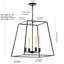 Luminaire suspendu rectangulaire 4 lumières lanternes Proto