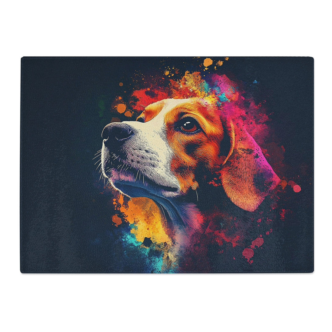 Beagle Dog Vol.2  Glass Chopping Board