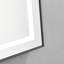 Miroir de salle de bain DEL avec éclairage 3 couleurs, fixation murale, - Gris anthracite, cadre en aluminium, 122 x 81 cm, mémoire, intensité variable en continu, idéal pour