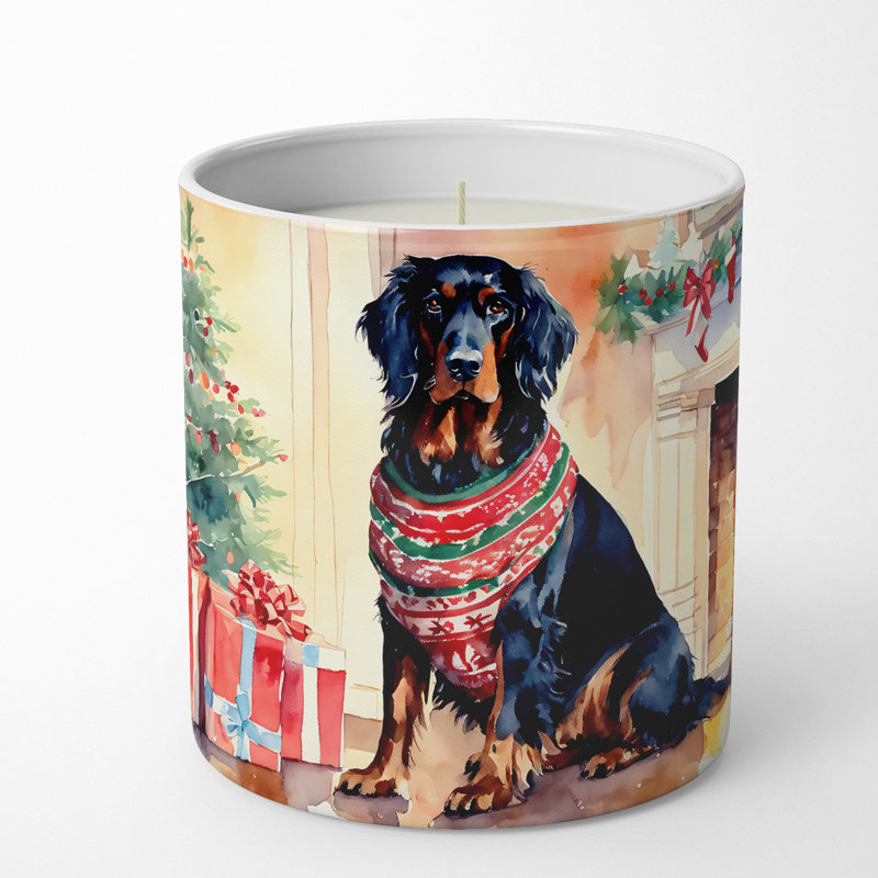 Christmas Tree Scented Tumbler Candle with Ceramic Holder