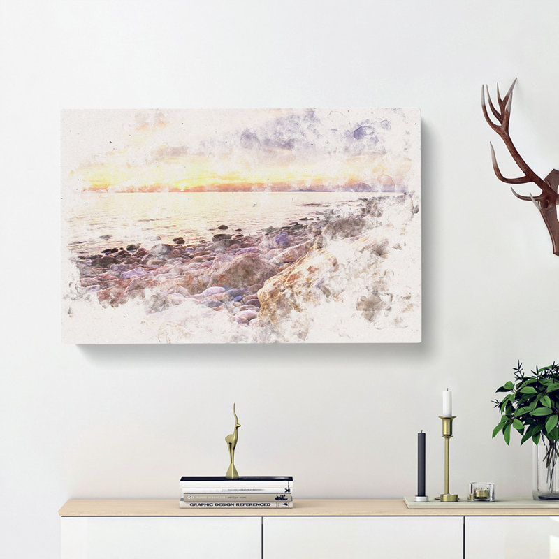 Ocean View In Murcia Spain - Wrapped Canvas Print, 60cm H x 91cm W x 3cm D