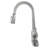 FlowCurve 8 in. Centerset 1-Handle Pull-Out Sprayer Kitchen Faucet with Deckplate in Polished Chrome