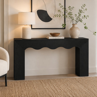 Wavy Edge Style Sofa Table,Console Table,Entryway Table
