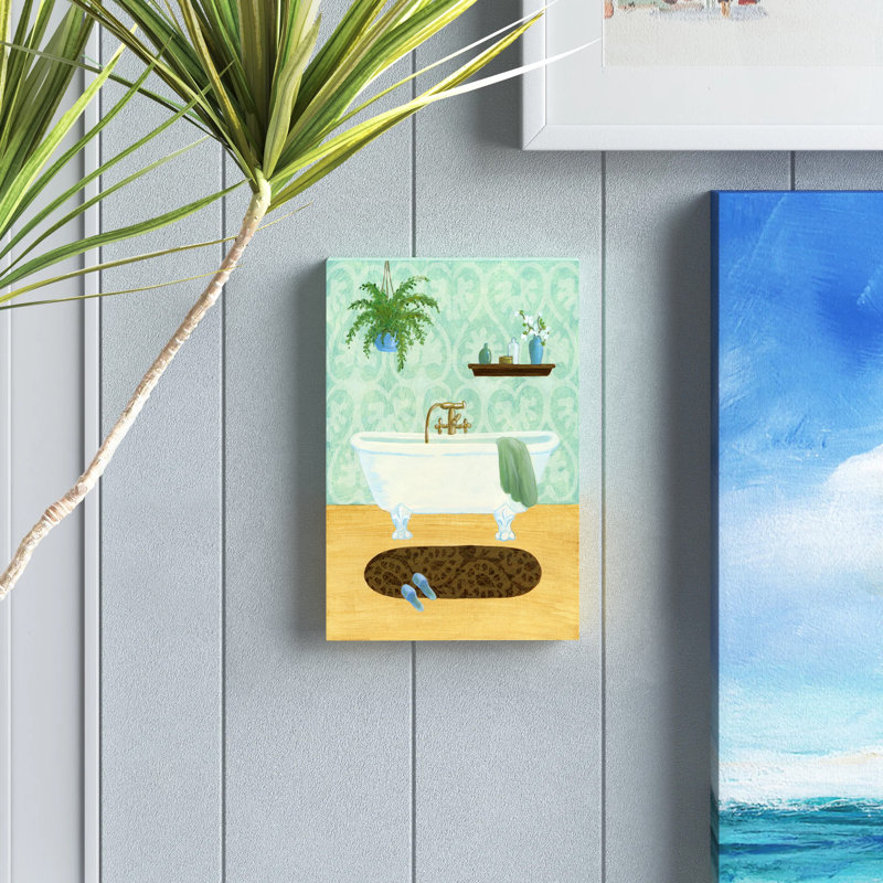 Bath Tranquility I - Painting Print, 30cm H x 20cm W, Wrapped Canvas