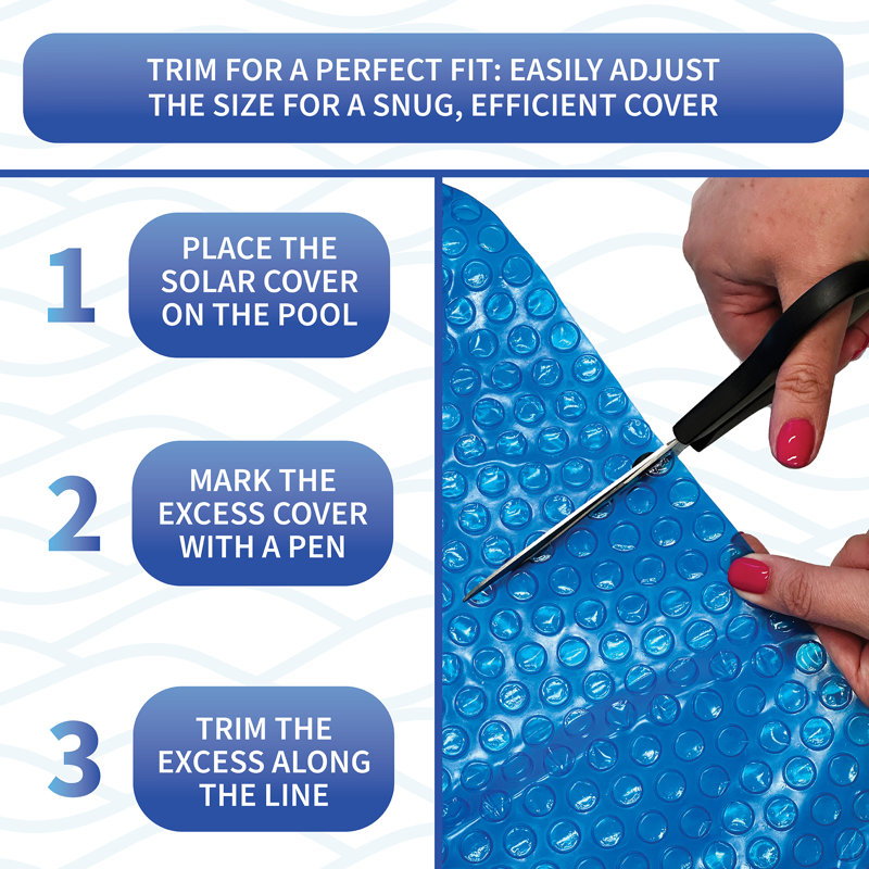 Blue 12-mil Rectangular Solar Blanket for In-Ground Pools