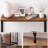 Console Table, Behind Couch Table, Industrial Hallway Table with Glass Shelf and Metal Frame-862542954