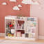 Bibliothèque à 3 niveaux pour enfants et rangement pour jouets, design Montessori pour un accès et une organisation faciles, blanc