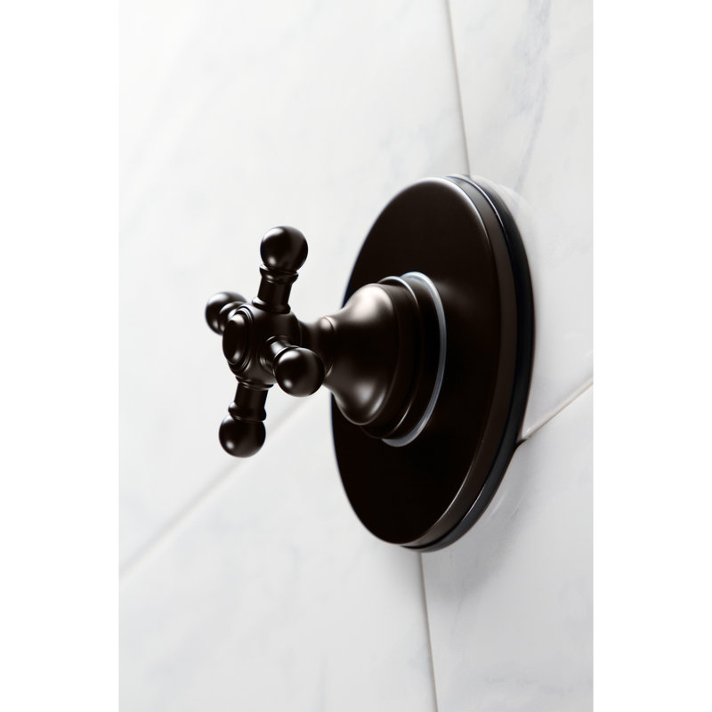 Kingston Brass Single-Handle Wall Mount Three-Way Diverter Valve with Trim Kit, Oil Rubbed Bronze