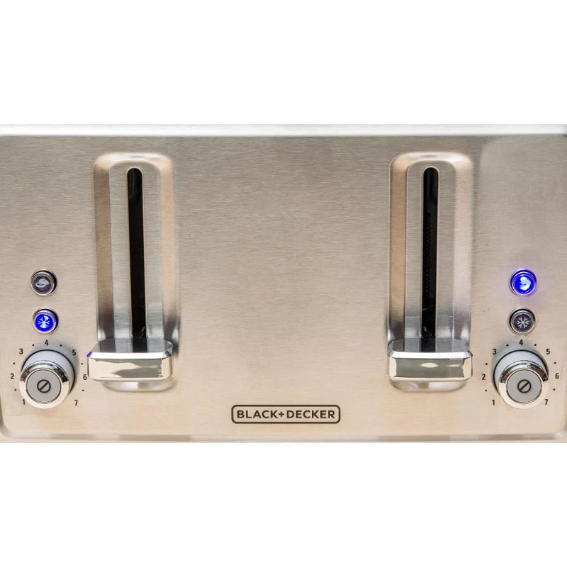 Grille-pain à 4 tranches en acier inoxydable NOIR + DECKER, TR4900SSD