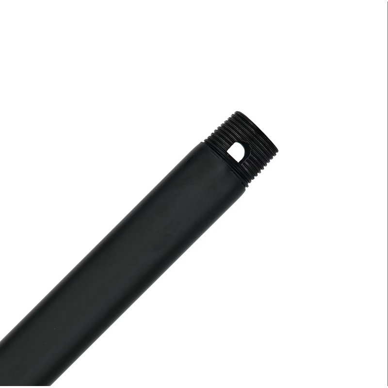Tige d'extrémité filetée en acier, Noir mat, H 18 po x l 1,25 po x P 1,25 po