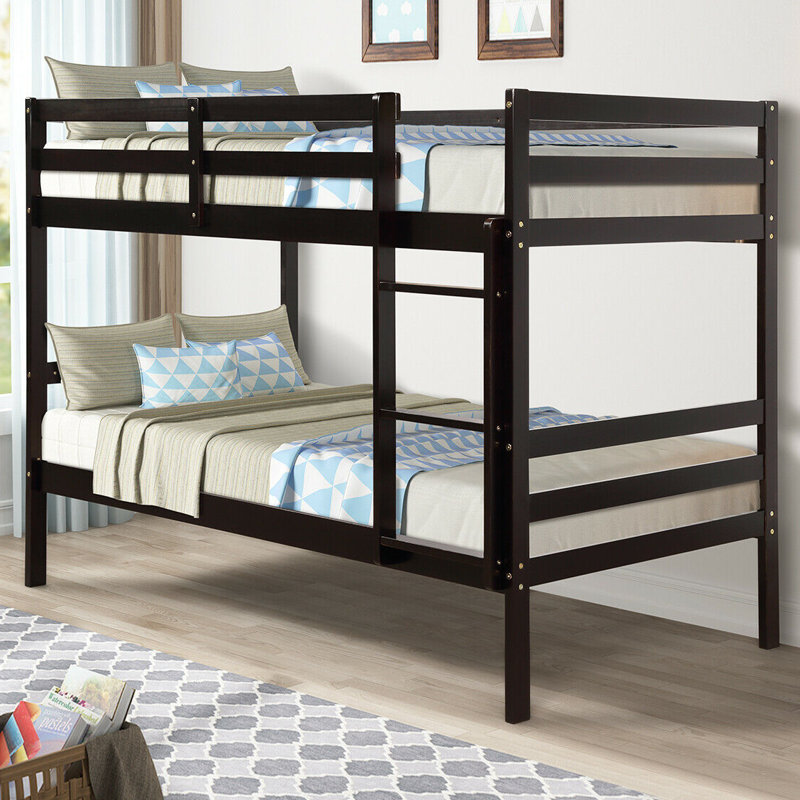 Kenneth Kids Twin Bunk Bed, Espresso
