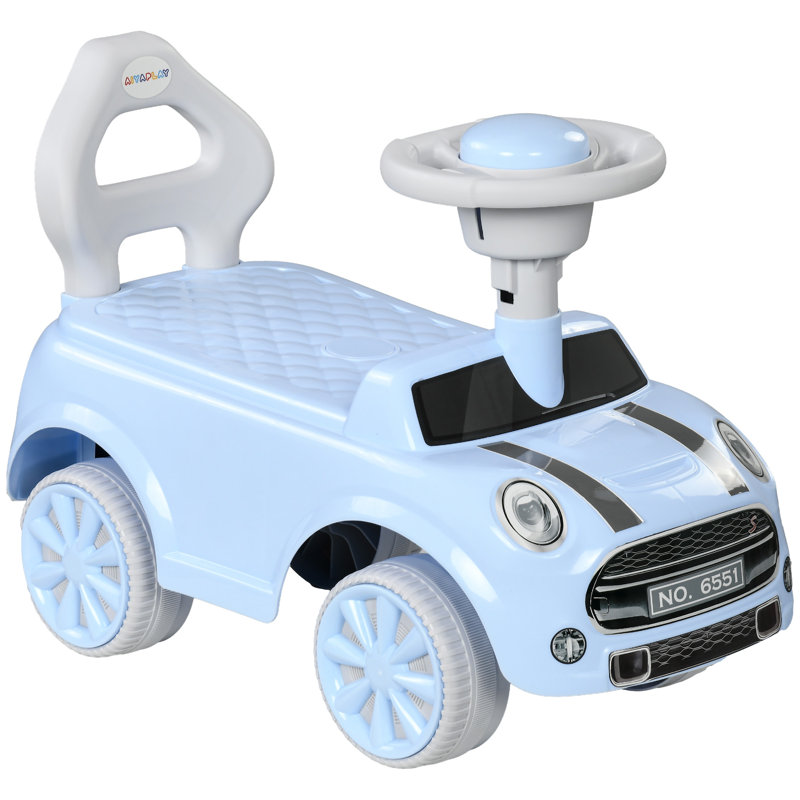 HOMCOM 1 Seater Push/Pull Ride On, Blue