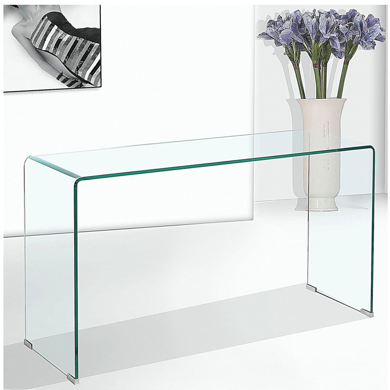 Table d'appoint en verre, table d'appoint en verre trempé transparent, table de coin ronde, table de canapé
