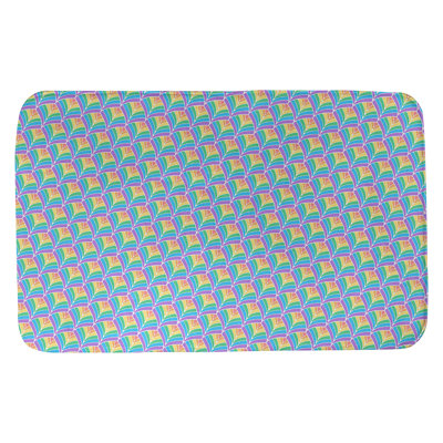 Tapis de bain en arc-en-ciel pastel Avicia