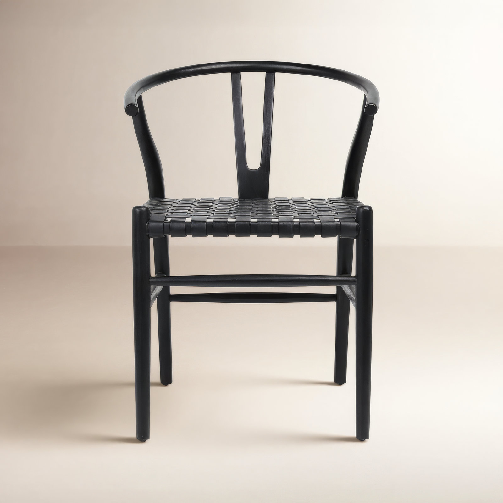 Fabien Teak Dining Armchair, Black