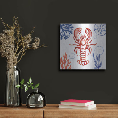 Art mural luxueux «Coastal Jewels 6» par Farida Zaman, 12 po x 12 po