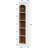 5-Tier White & Oak Modern Slim Corner Cube Bookcase-1798238254