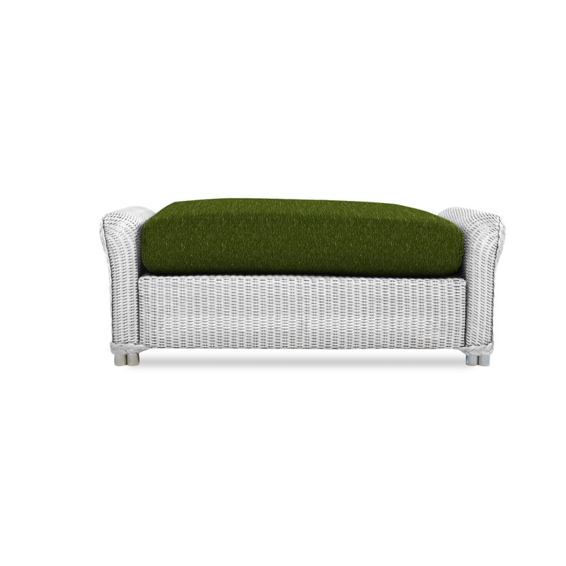 Reflections Outdoor Ottoman, Canvas Canvas Sunbrella® Canvas, White