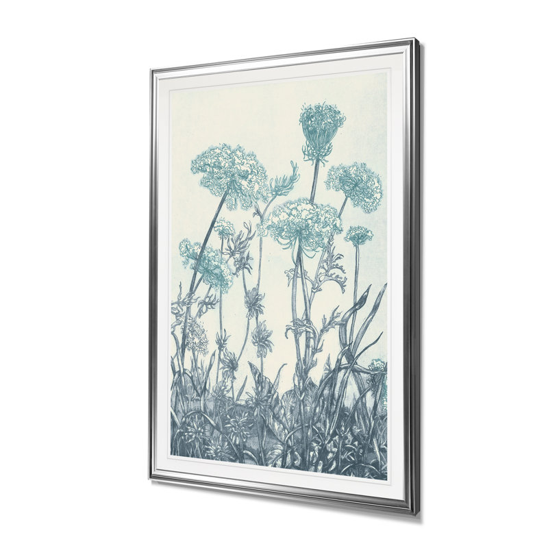 «Indigo Fields I», reproduction, H 24 po x l 20 po x 1,5 po, Cadre argenté