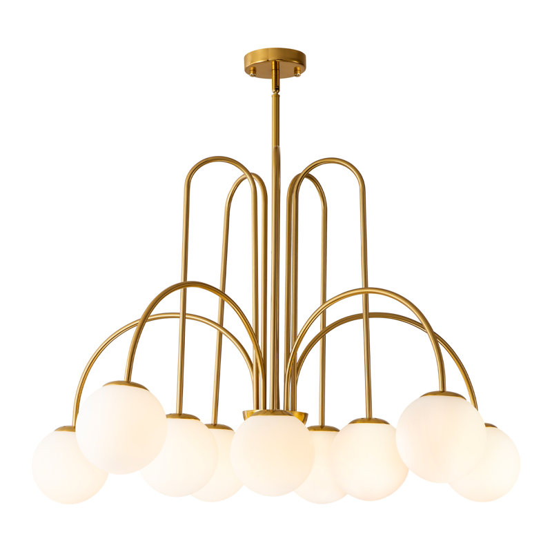 Everly Quinn 10 - Light Sputnik Glass Bubble Chandelier & Reviews | Wayfair