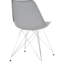 2 pièces Chaise d'appoint rembourrée grise, base, chaise de salle à manger moderne avec