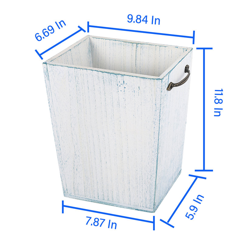 Panier à déchets 1,5 gallon, Bleu / blanc