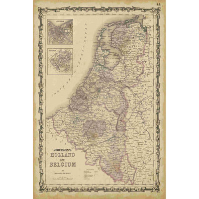 " Johnsons Map Of Holland & Belgium " by Johnson