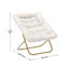 Fauteuil surdimensionné rembourré avec soucoupe et repose-pieds-2002764923