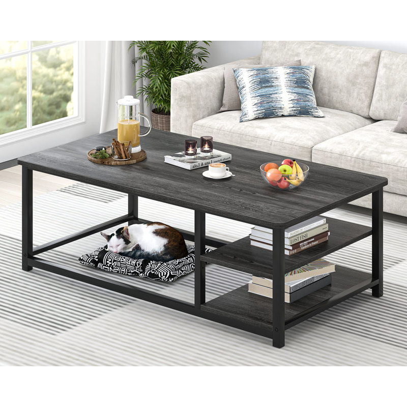 Table basse 47 po, Gris foncé