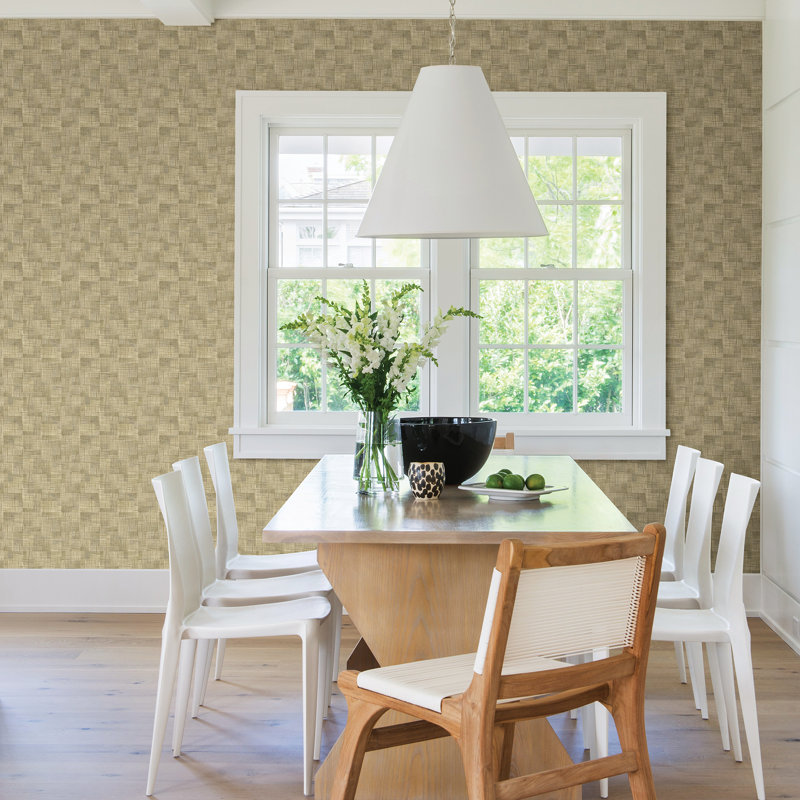 Geometric Wallpaper Roll, Brown
