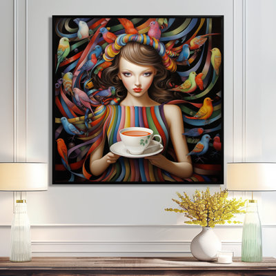 Jungle Beauty Birds Tropical Flowers III - Abstract Collages, impression d'art mural