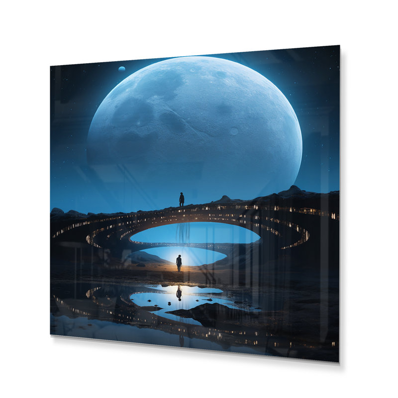 Bleu «The Moon Is The Blue I», H 23 po x l 23 po x P 1 po