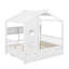 Lit double en bois avec lit gigogne et tablette de rangement-44704281