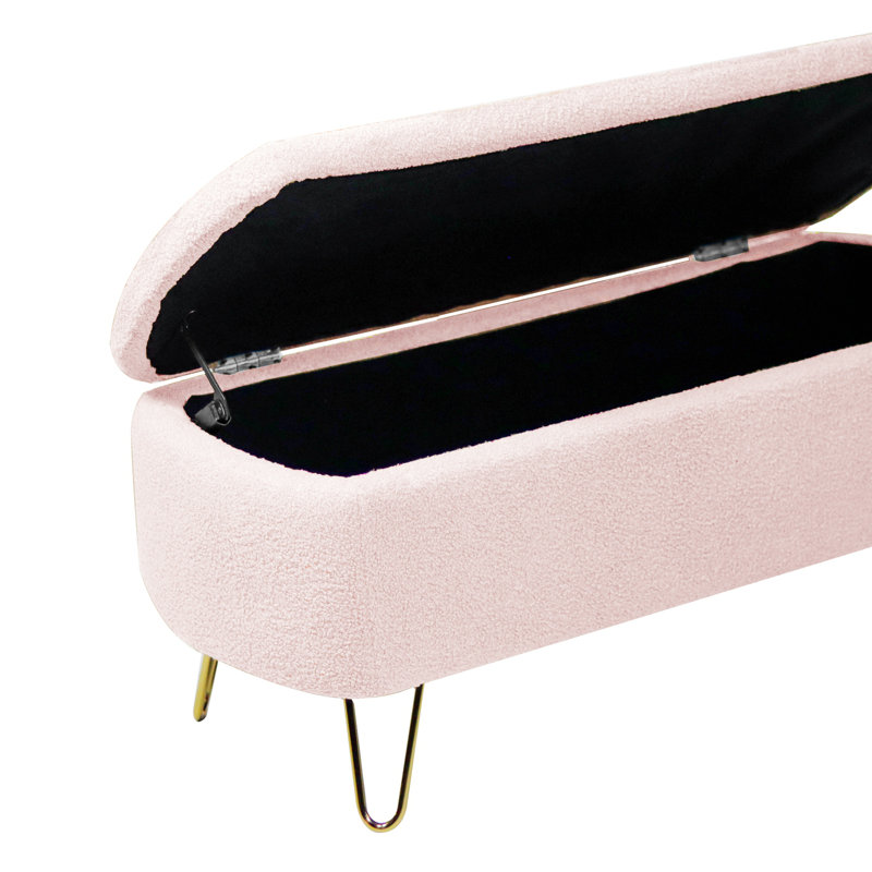 Banc de rangement Narding, Rose