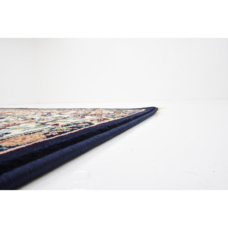 Ledger Oriental Indoor Rug, Rectangle 5'3" x 8', Blue