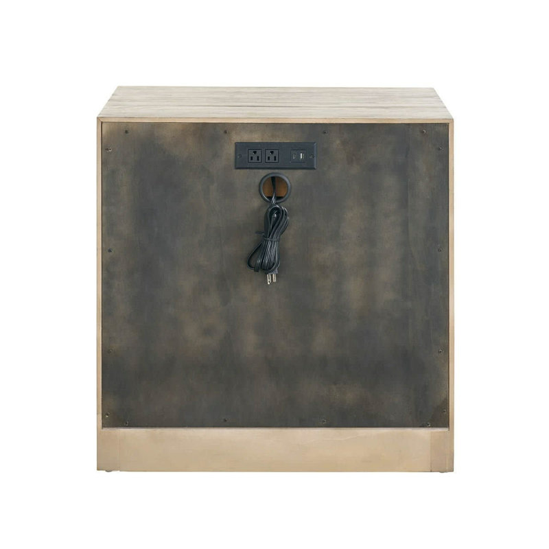 River Rock Two Drawer Nightstand, Brown