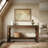 63" Narrow Long Console Table with Scalloped Edge and Storage Shelf, Entryway Table Behind Couch for Entryway & Living Room-945655050