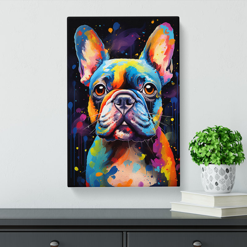 French Bulldog Informel - Wrapped Canvas, 60cm H x 40cm W x 3cm D