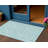 3' X 5' Aqua And Ivory Geometric Washable Indoor Outdoor Area Rug