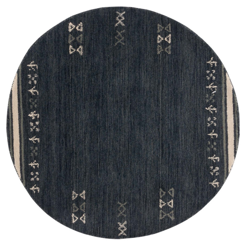 Santiago Hand-Loomed Wool Area Rug , Round 6'